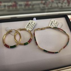 14kgold matching earrings and bracelets different prices and grams layaway available 10% dwon if you interested please make sure you ask for Maribel t