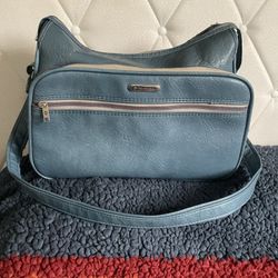 light blue carry on/ travel bag
