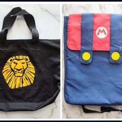 Super Mario Bros Nintendo Backpack NEW And Lion King The Musical Tote Bag