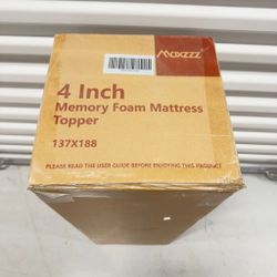 Maxzzz Full Mattress Topper Full, 4 Inch Gel Memory Foam Mattress Topper 
