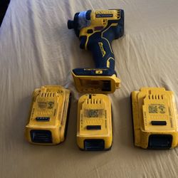 Dewalt Impact With 3 Battery 