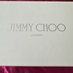 Jimmy Choo shoebox with their label tissue and other extras