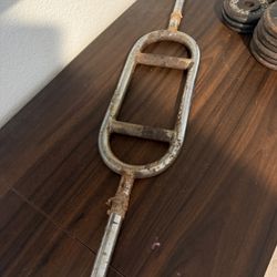 Vintage Rusty Hammer Curl Bar / Neutral Grip Curl Bar - Standard 1” Plates - Used Home Gym Equipment