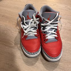 Air Jordan 3 retro red cement sneakers