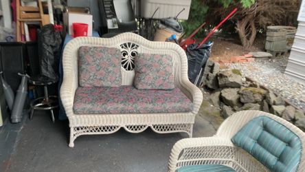 Outdoor sofa and rocking chair
