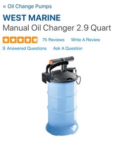 West Marine oil extractor 2.9 qt