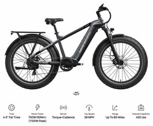 Mokwheel Basalt Ebike - Fat Tire – NEW, Grey or Jungle Camo, $900 - (MSRP $1,500), Save 40% OFF!