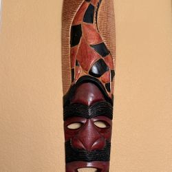 Hand Carved Wood African Mask