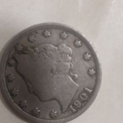 1901 Liberty Head V Nickel 