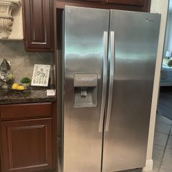 Side By Side Stainless Fridge Whirlpool 