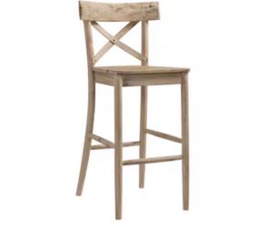 2 Pc Solid Wood Bar Stool