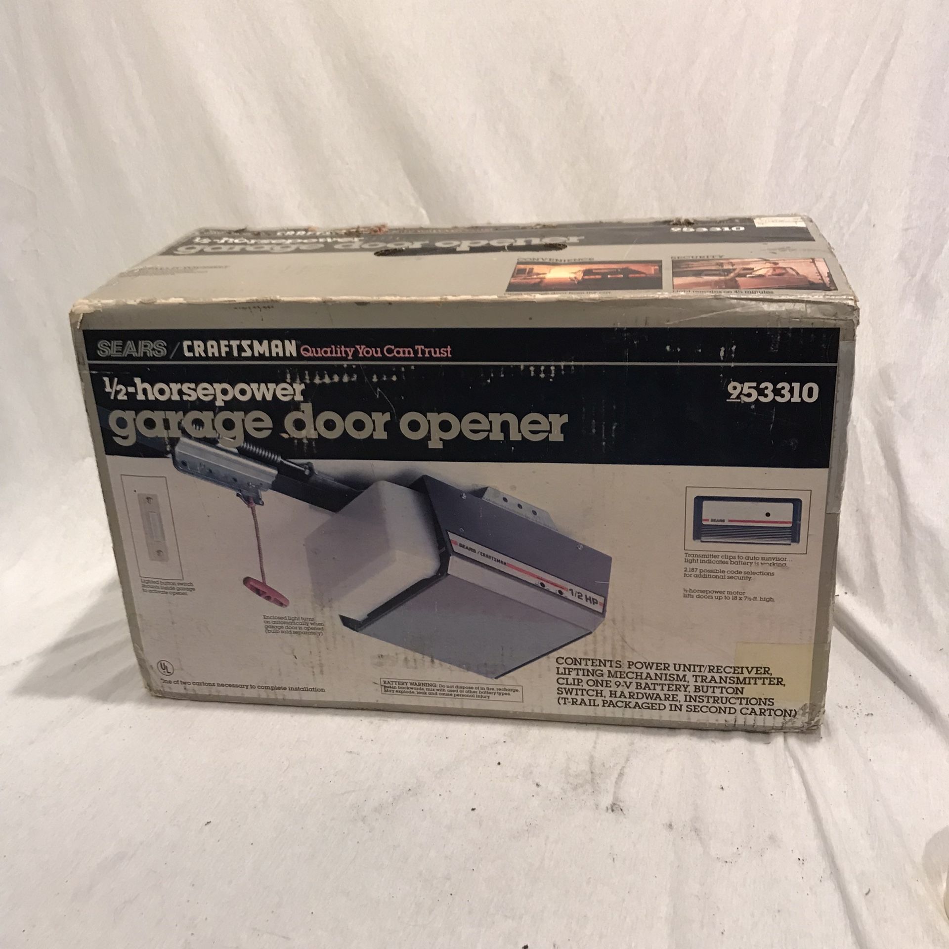 Sears Craftsman 1/2 Horsepower Garage Door Opener