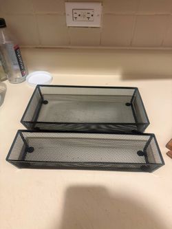 Mesh Flatware Drawer Organizer for Kitchen/Office/Home Tools,Spoon Knife Fork Organizers Box Utensil Tabletop Storage Tray (12 x 6 x 2 Inch)  New / un