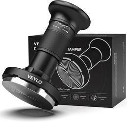 new 58mm Espresso Tamper (58.35mm Base), Adjustable 20-30 lb Coffee Tamper with Audible Click Feedback, 24-Click Precision Dial, 20/25/30 lb Marks, No