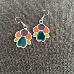 Beautiful Stained Glass Angel Earring