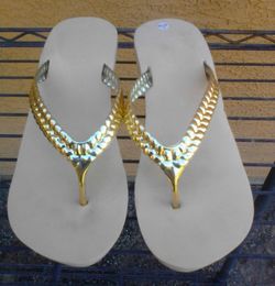 Ladies size 9 10 wedge sandals, flip-flops, shoes, new never worn