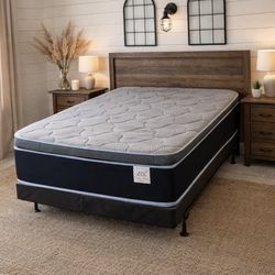 Full Size Mattress Pillow Top 14” Inches  Excellent Comfort Also Available: Twin, Queen And King New From Factory With Its Plastic Same Day Delivery