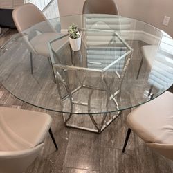 Glass Kitchen Table 