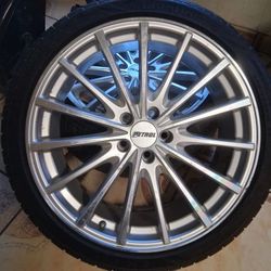 Set Of 4 /19 Inch RIMS MATE GREY AND CHROME 