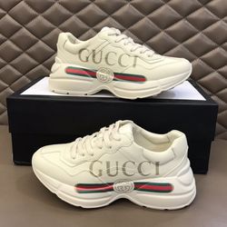 GUCCI Rhyton logo non-slip wear-resistant low-top dad shoes(off6565)