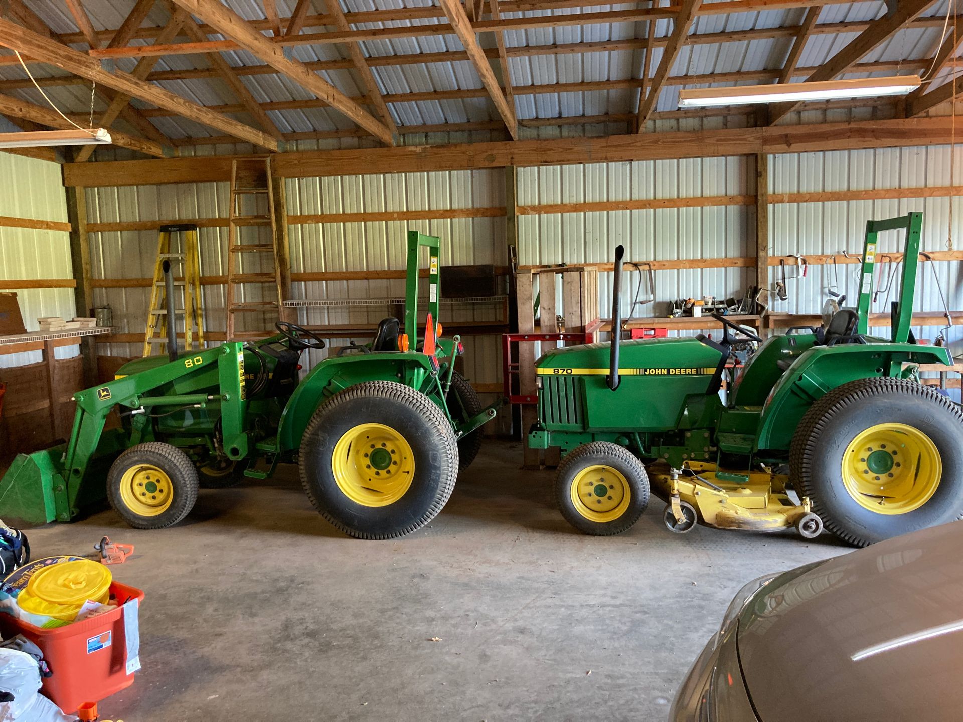 (2) 870 John Deere tractors