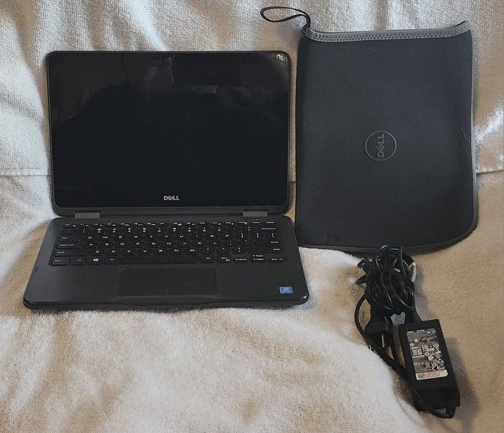 Dell Inspiron P25T Laptop Pentium N3710 1.60 Ghz Cpu, 500 GB SSD HD, 4 GB DDR 3 Ram, charger, and pouch bag - Pre-owned, tested