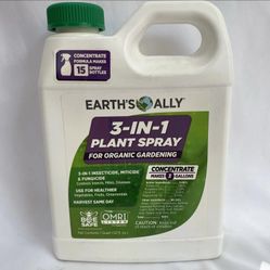 Earth's Ally 3-in-1 Plant Spray 32 oz Organic Natural Concentrate