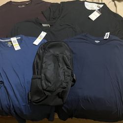 Shoulder Bag & 5 Men’s Medium T-shirt Big Bundle 