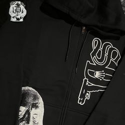 Black Sdl Zip Up , Size Medium & xl