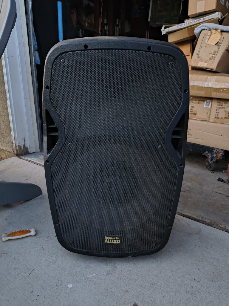 Acoustic Audio AA15LBS Powered 1000W 15" Bluetooth Flashing LED Speaker + Stand