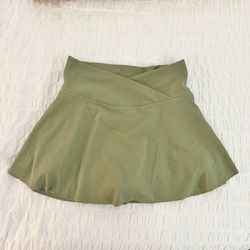 High Waisted Tennis Skirt Green