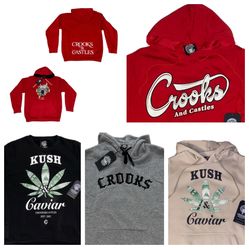 Crooks & Castles Hoodie And Crewneck Sweatshirts Men’s M-XL New