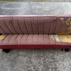 Bench Seat from 1989 Dodge D100 Red.