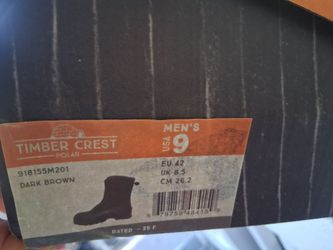 Timber Crest Polar Men's Winter Boots Size 9