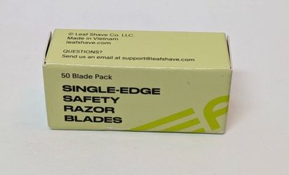 Leaf Razor Blade Refill Pack of 50-Pack Single-Edge Safety Razor Blades NEW