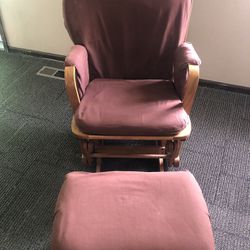 Brown Wooden Rocking Chair 
