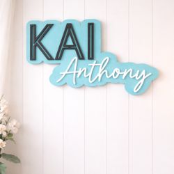 Custom 3D POLIFAN name signs - perfect for nursery decor