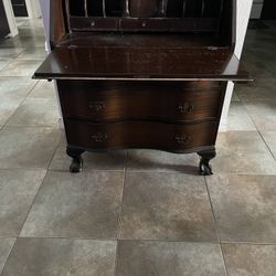 Ball-n-Claw Mahogany Bureau Secretary Desk