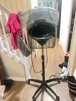 Standing Hood Hair Dryer with Rolling Base
