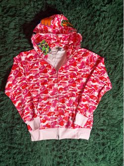 Pink bape hoodie