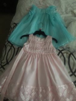 Cinderella and Cherokee dresses range from 12 to 24 mos
