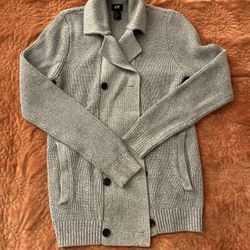 Grey H&M Collared Cardigan 