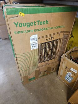 YougetTech 53" Evaporative Cooler, 6500CFM, 20Gal Tank
Portable outdoor cooler with 120° oscillation, 7-speed control, ideal for garage, yard, patio |
