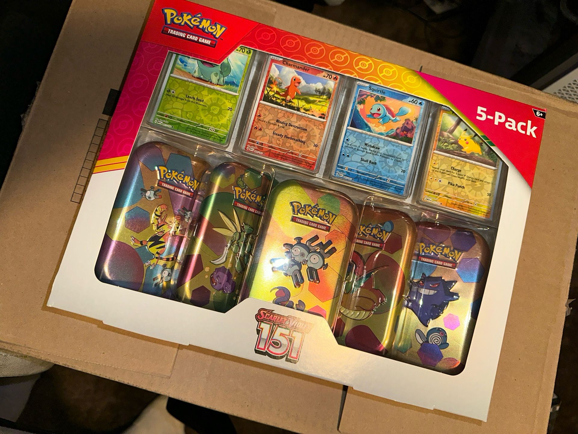 Pokemon Scarlet & Violet - 151 5-pack Mini Tins w/ 4 promos Costco Bundle - New!