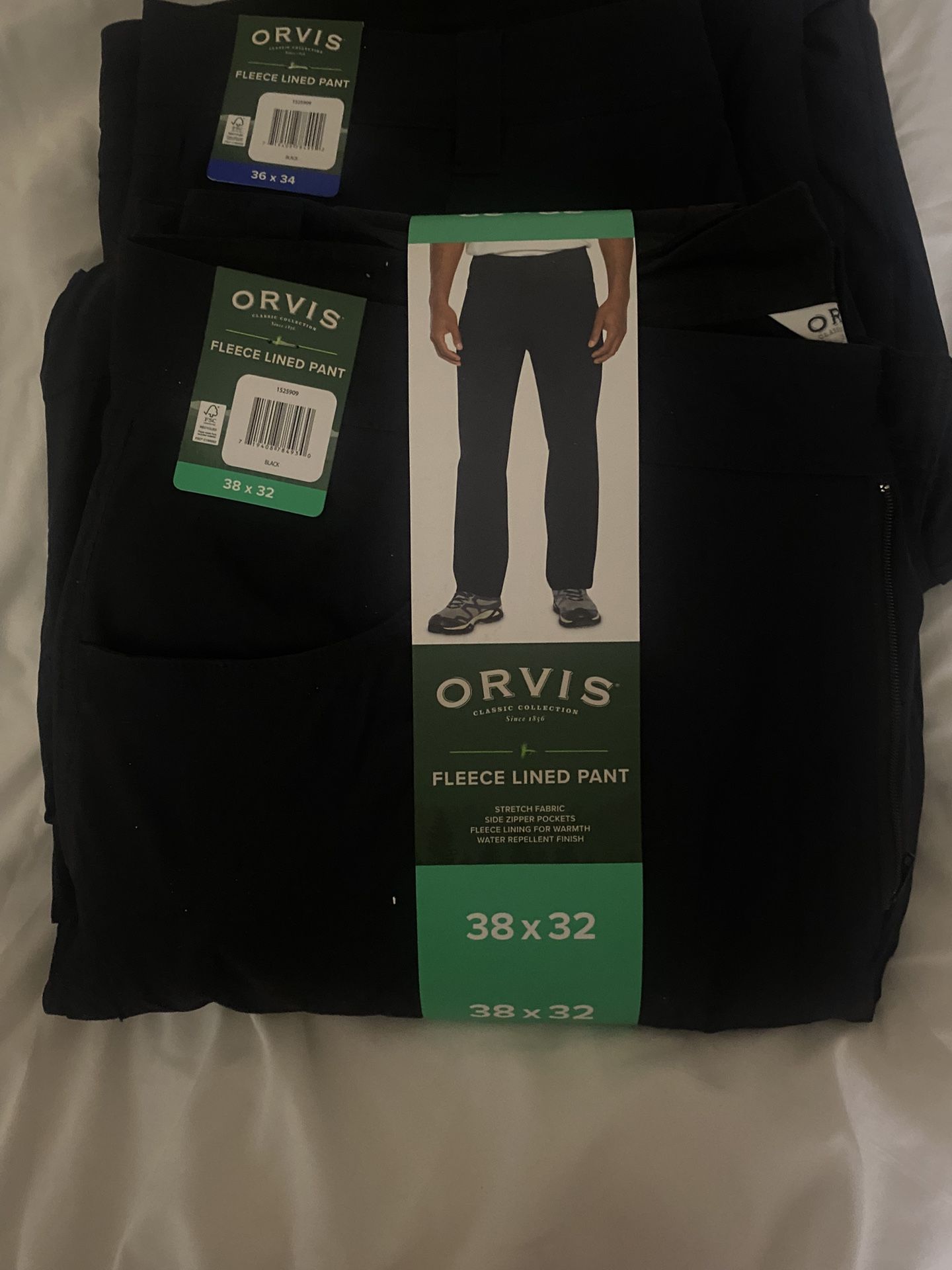 Men’s ORVIS PANTS- FLEECE LINED NEW