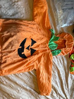 Baby Pumpkin Halloween Costume Onesie