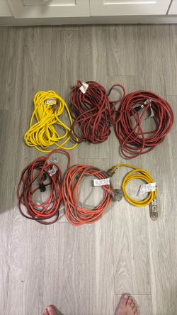 Extension cords heavy duty 3x50ft, 2x25ft, 1-three way
