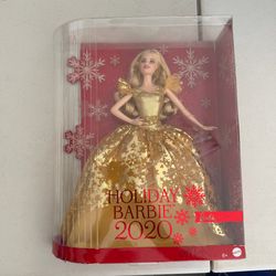 Mattel 2020 Holiday Barbie Gold Dress