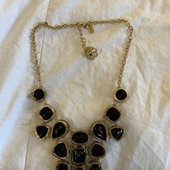 Gold And Black Chunky Kate Spade Necklace Jewelry New No Tags 
