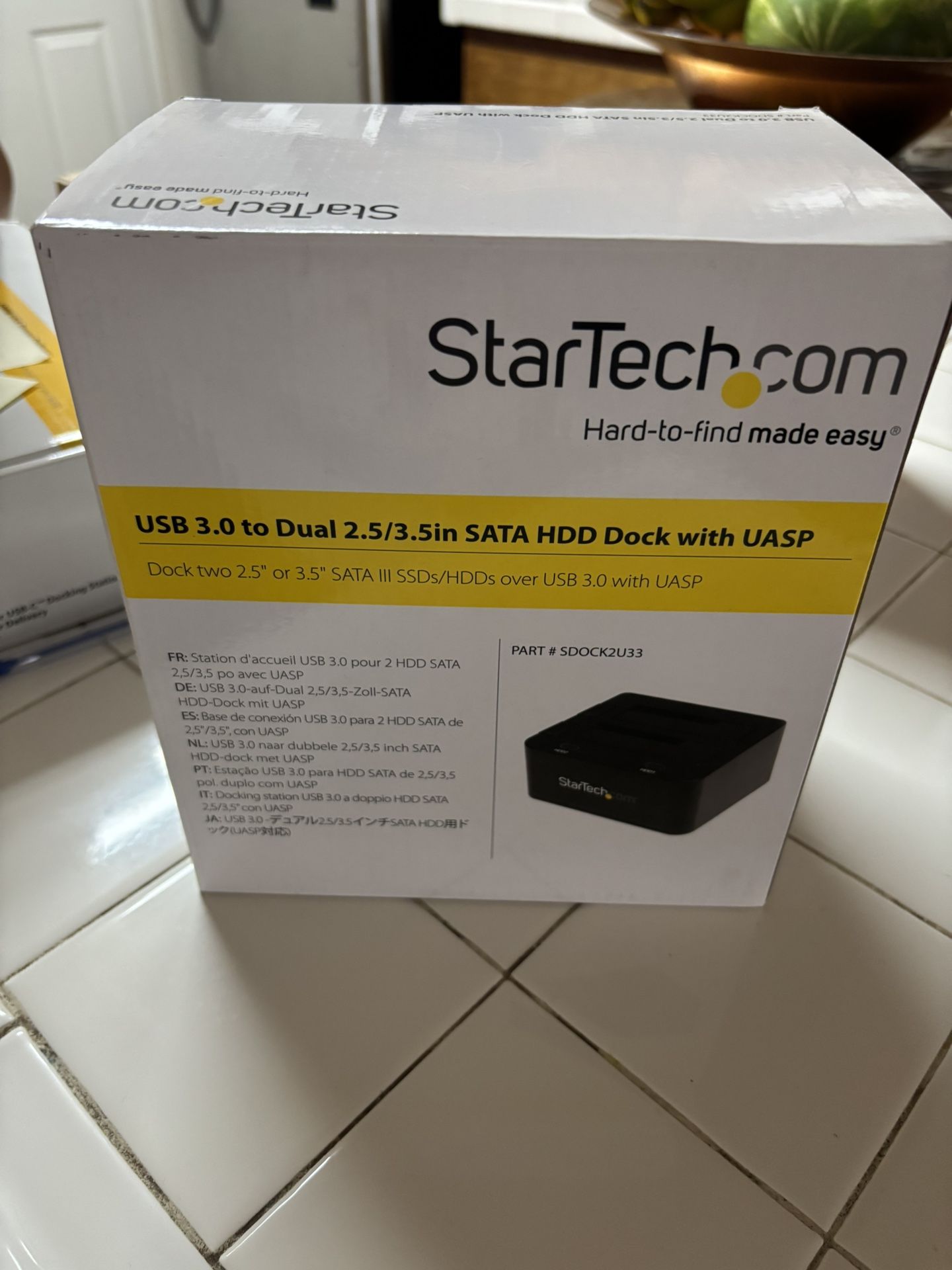 USB 3.0 to Dual 2.5/3.5in SATA HDD Dock with UASP